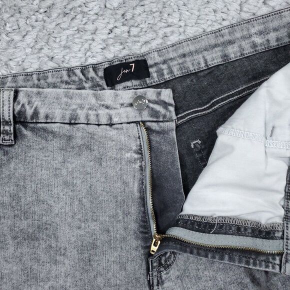 Jen7 Slim Boyfriend Jeans Size 24 Gray Stretch Denim Stone Wash - Picture 4 of 11